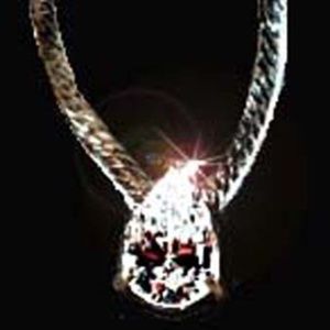 1.5 CARAT PEAR SOLITAIRE CUBIC ZIRCONIA, STERLING SILVER SETTING, 18 INCH ITALIA
